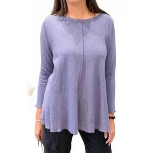 NEW GERTIES shorter hi-lo tee in blue iris